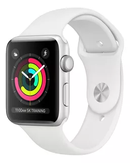 Apple Watch Series 3 38 Mm Silver Sport Band Blanco