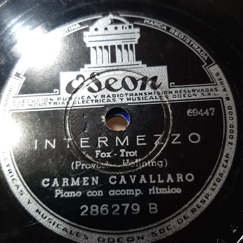 Pasta Carmen Cavallaro Odeon C333