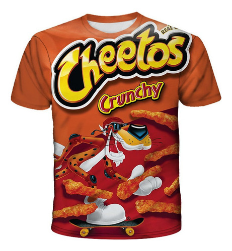 Ads Camiseta De Comida Rápida Cheetos Con Impresión 3d