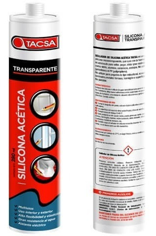 Silicona Universal Transparente  280ml Tacsa Caja Por 6 Unid