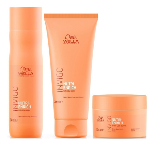 Shampoo 250ml + Conditioner + Masc Wella Invigo Nutri Enrich