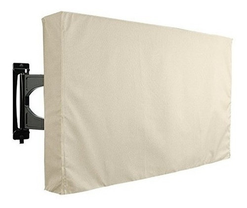 Cubierta De Tv Exterior, Beige Protector Universal Resistent