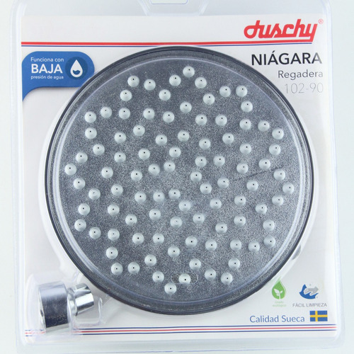 Imagen 4 de 6 de Regadera Redonda Cromo Niagara Duschy
