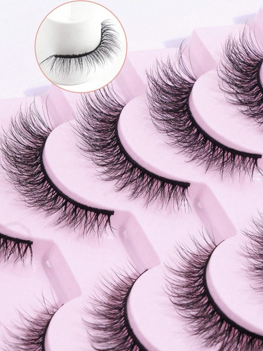 10 Pares Pestañas Postizas Maquillaje 3d Tipo Mink Naturales