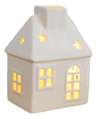 Adorno De Escritorio Iluminado De Pueblo Navideño, Estilo D