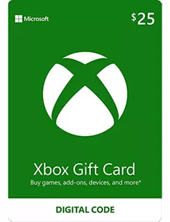 25 Codigo Digital De La Tarjeta De Regalo Xbox