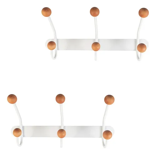 Perchero de pared madera blanco clearance