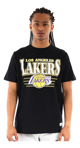 Polera De Hombre Mitchell&ness La Lakers Traditional Negro 