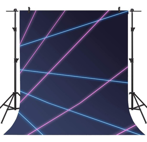  Line Photography Backdrop Neon  Tag Birthday Party Nig...