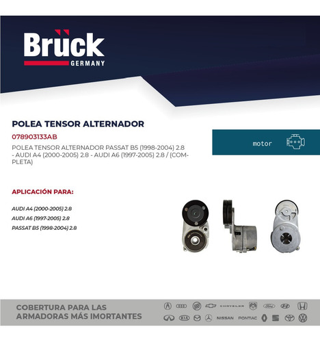 Polea Tensora Passat 1997 Bruck 078903133ab