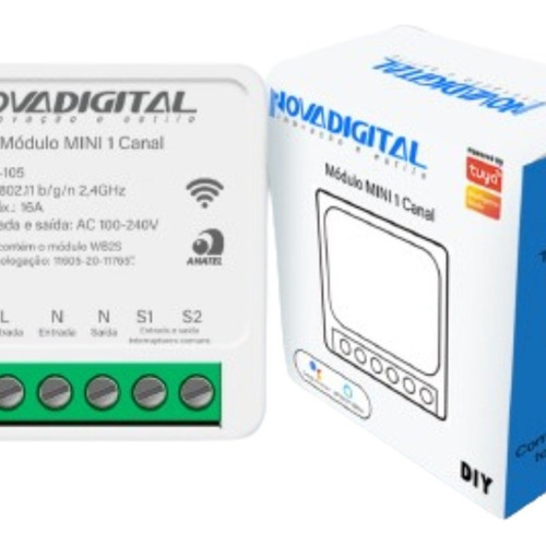 Módulo Automação Residencial Wi-fi 1 Canal | Smart Life Tuya