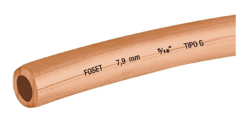 Tubo Cobre Flexible, 5/16', Rollo 15 Metros Foset 48156