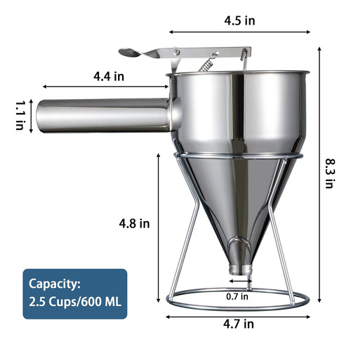 Mylifeunit Pancake Batter Dispenser, Multi-caliber Stainl...