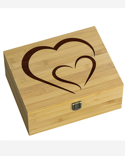 Oletny Caja De Recuerdo De Madera De Corazon A Corazon, Caja