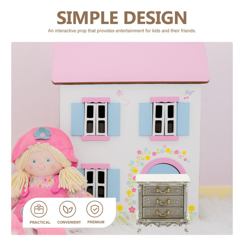Mini Armario Con Cajones Y Accesorios De Muebles Vintage