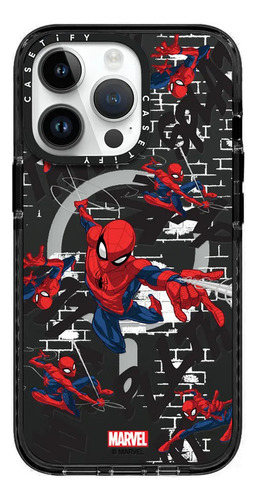 Magsafe Case iPhone 15 Plus Spider-man In Action Negro