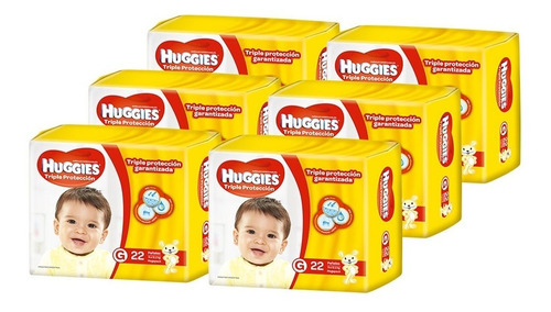 Pañales Huggies Classic Triple Proteccion Megapack Pack X 6