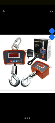 Balanza Báscula 1000kg Colgantes Comercial 220v Recargable Naranja