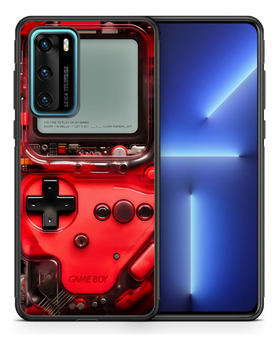 Funda Para Honor Y Huawei Gameboy Rojo Consola Imagen 2d