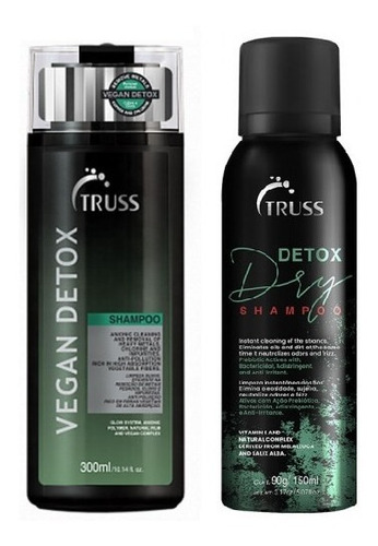 Kit Vegano Shampoo Vegan Detox + Shampoo A Seco Detox Dry