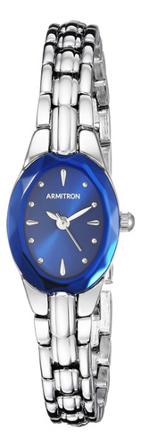 Reloj Armitron 75/3313blsv Plateado Y Azul Zafiro Para Mujer