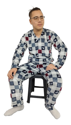 Pijama Térmica Dos Piezas Sencilla Para Hombre