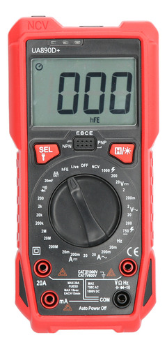 Voltímetro Digital Portátil Ua890d, Multímetro De Corriente