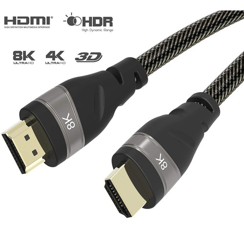 Cable Hdmi 2.1, 8k Alta Velocidad, 48 Gbps, (7680 X 4320) 2m