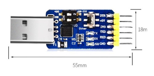 Convertidor Usb 6 En 1 Ttl Rs232 Rs485 Cp2102 Max485 Max232
