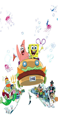 Banner Gigantografía Lona Cumpleaños Eventos Bob Esponja