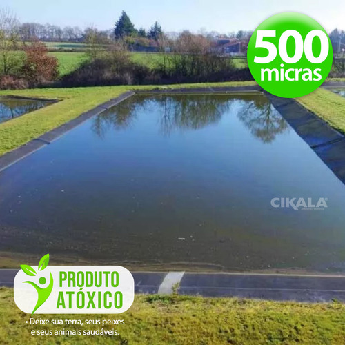 Geomembrana Lona Lago Ornamental Paisagismo 500 Micras 5x5 M