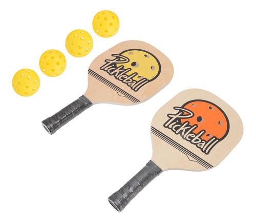 Set De Pickleball De Madera, Raquetas Y Pelotas Deportivas P