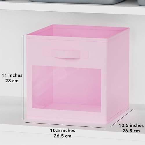 Cubos De Almacenamiento Con Ventanas Juego De 6 28 Cm Color