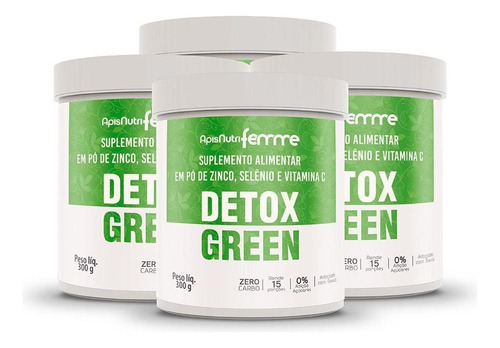 Kit 4 - Suco Verde - Detox Green - 300g Dna Verde