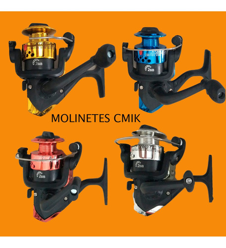 Imagem 3 de 5 de Kit De Pesca Completo 3 Vara Telescopica 3 Molinete E Itens