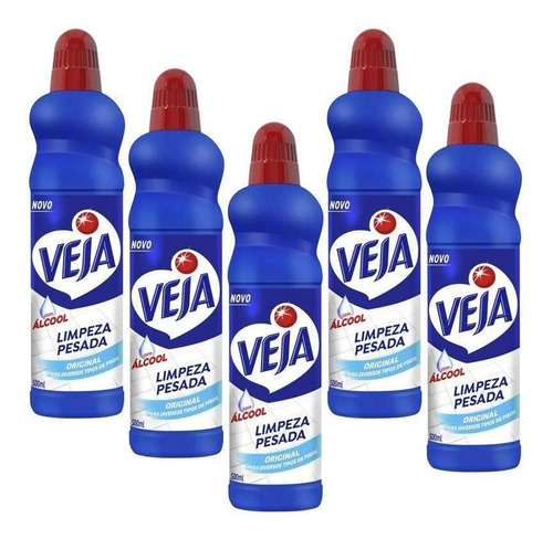 Veja Gold Limpeza Pesada Original 500ml Kit 5