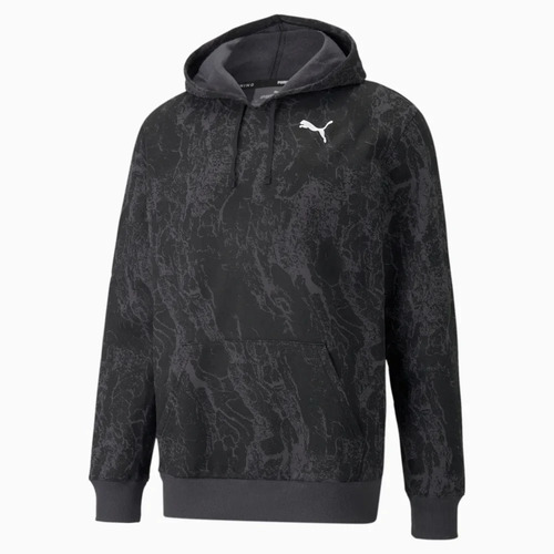 Hoodie Sudadera Puma Performance Aop Caballero Negro (Usado)