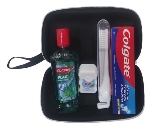2 Kits  Colgate Higiene Bucal Viagem C/ Estojo
