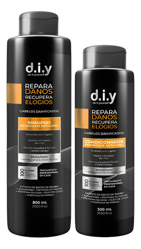 Kit Repara Danos Shampoo E Condicionador Diy Cosméticos