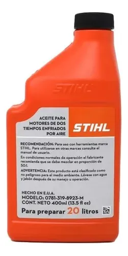 comprar Aceite Stihl Motor De 2 Tiempos (400 Ml) Para 20 Litros Gas