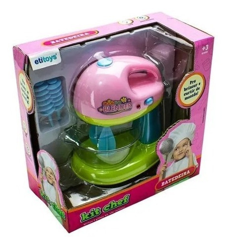 Imagem 2 de 2 de Batedeira De Brinquedo Com Luz E Som Colorida - Etitoys