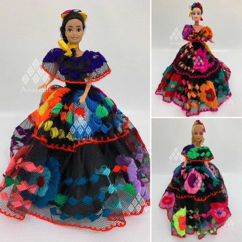 Muñeca Barbie Con Traje Típico Chiapaneca