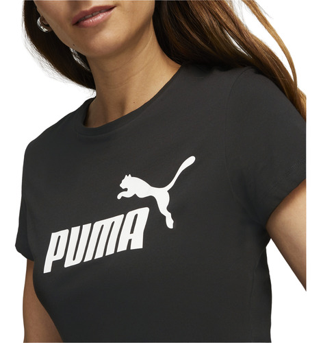 Playera Algodón Cuello Redondo Corta Puma Ess Logo Mujer