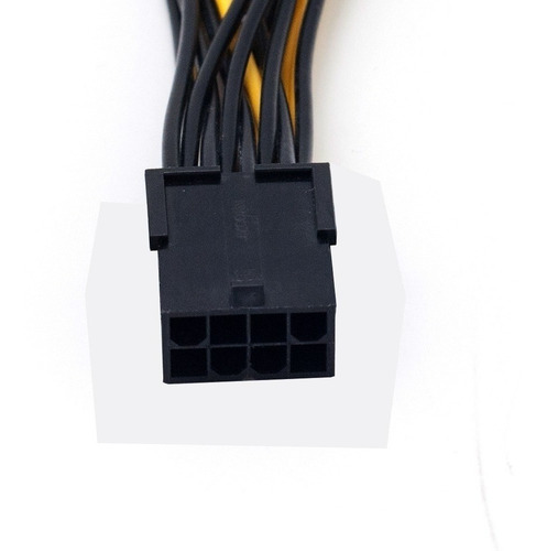 Imagem 4 de 5 de Cabo Conector De Energia 8 Pinos Para 2 Saídas 6+2 Pinos Pci