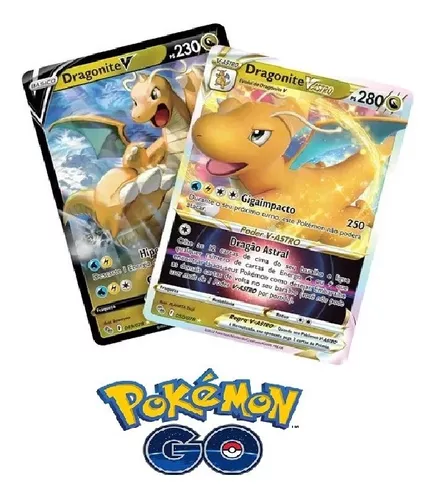 Carta Pokemon Dragonite V ASTRO (50/78) Pokemon Go pt-br