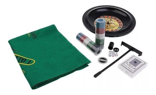 Imagen 3 de 5 de Set De 5 Juegos Ruleta Poker Black Jack Craps Dados Y Dice