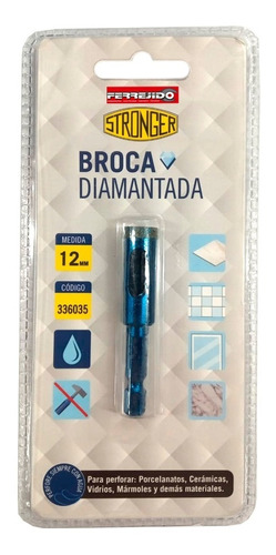 Mecha Broca Diamantada 12mm Stronger- Ferrejido