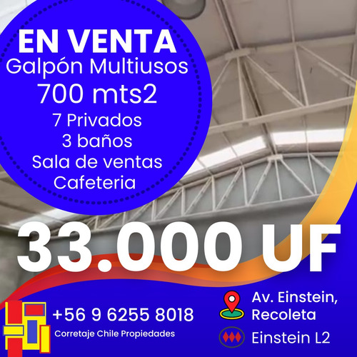 Se Vende Bodega Multiusos En La Comuna De Recoleta