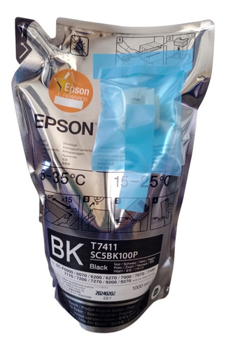 Tinta Epson De Sublimación Bk T7411 Sc-f6000 / 6070 / 6200