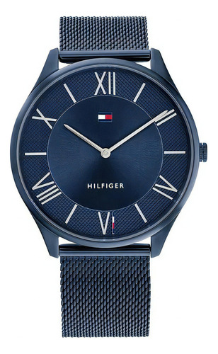 Reloj Hombre Tommy Acero Tejido Azul 20% Off